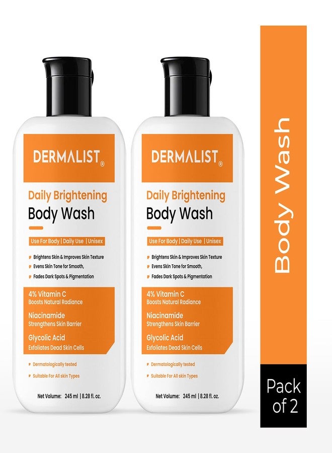 Dermalist Brightening Body Wash | Glowing Skin Vitamin C Bodywash | Helps to Reduce Fades Dark Spots, Tan & Evens out Skin Tone| Alpha Arbutin| 30X Vitamin C with Camu Camu | Women & Men (Pack of 2) - Image 5