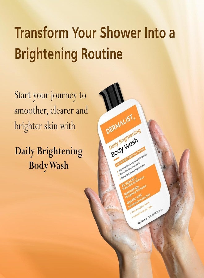 Dermalist Brightening Body Wash | Glowing Skin Vitamin C Bodywash | Helps to Reduce Fades Dark Spots, Tan & Evens out Skin Tone| Alpha Arbutin| 30X Vitamin C with Camu Camu | Women & Men (Pack of 2) - Image 2