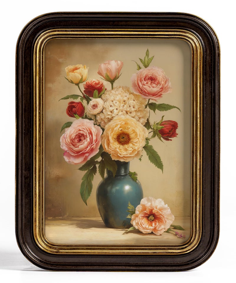 Sonefreiy إطار صور سونيفري 5x7 عتيق بني داكن مع ذهب، إطار صور مصنوع يدويًا، إطار صور منحني لتزيين غرفة المعيشة، هدية للجدار والطاولة للعائلة، الجدة، الأم - Image 1