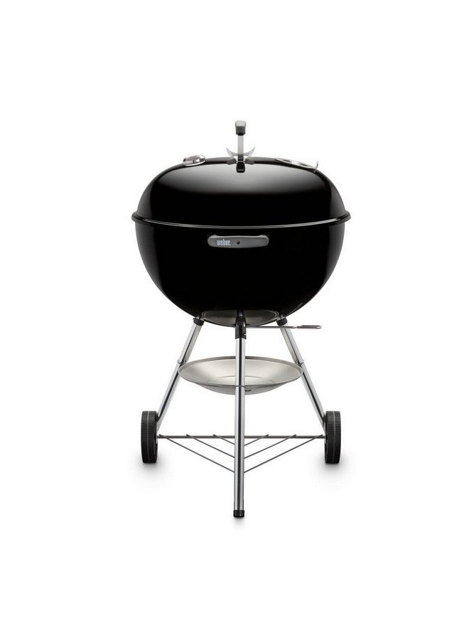 Weber Classic Weatherproof Barbecue Charcoal Kettle Grill with One-Touch Cleaning System Black and Silver 57cm JAH1341504 - Image 1