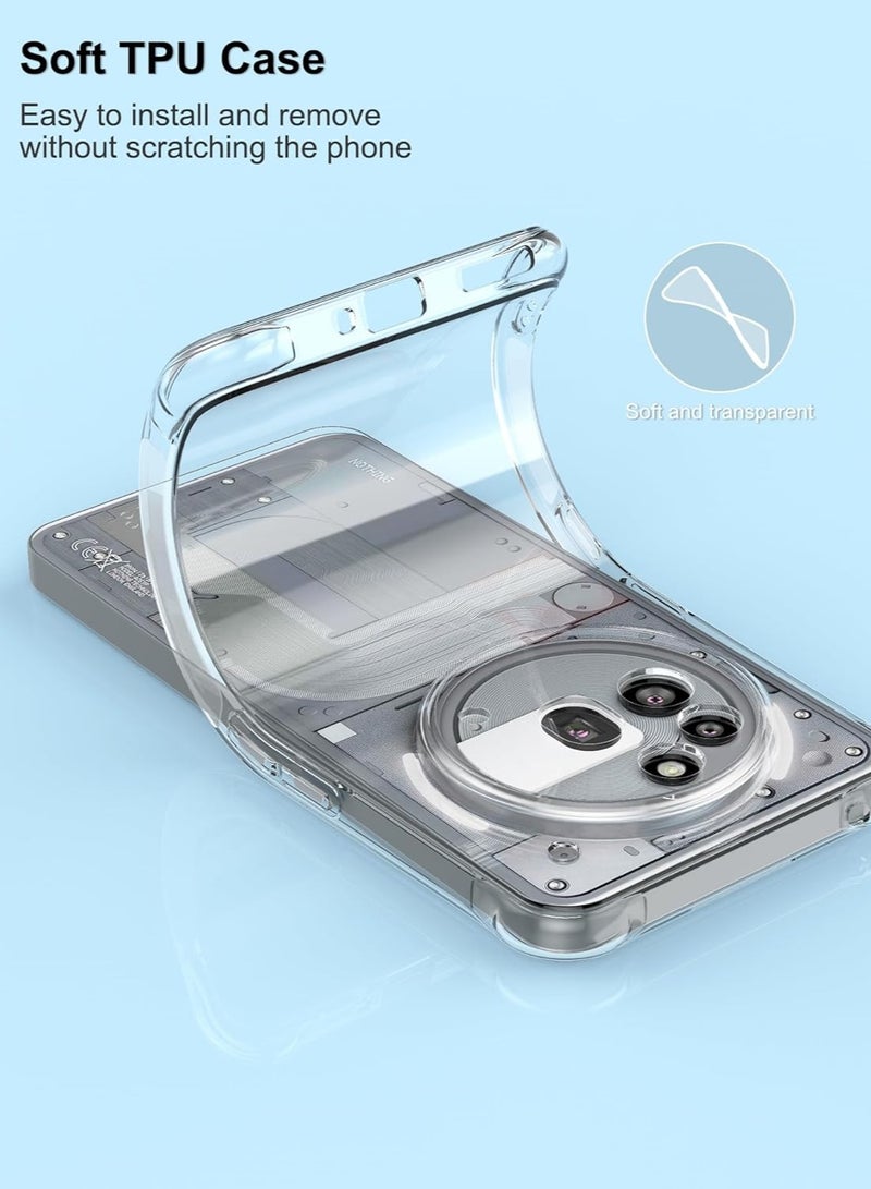 غطاء حماية لهاتف Nothing Phone 3a Pro مع واقي زاوية معزز لحماية الكاميرا، غطاء TPU مرن مقاوم للصدمات ومناسب لهاتف Nothing Phone 3a Pro - Image 3