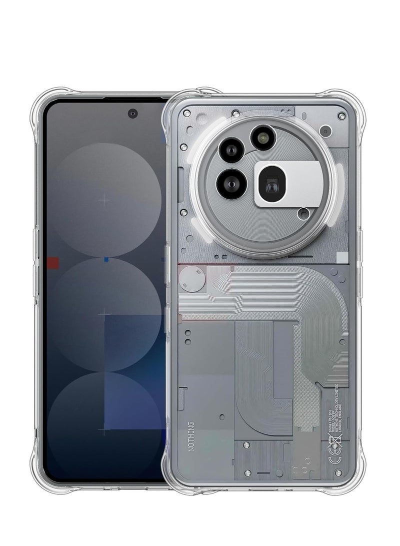 غطاء حماية لهاتف Nothing Phone 3a Pro مع واقي زاوية معزز لحماية الكاميرا، غطاء TPU مرن مقاوم للصدمات ومناسب لهاتف Nothing Phone 3a Pro - Image 1
