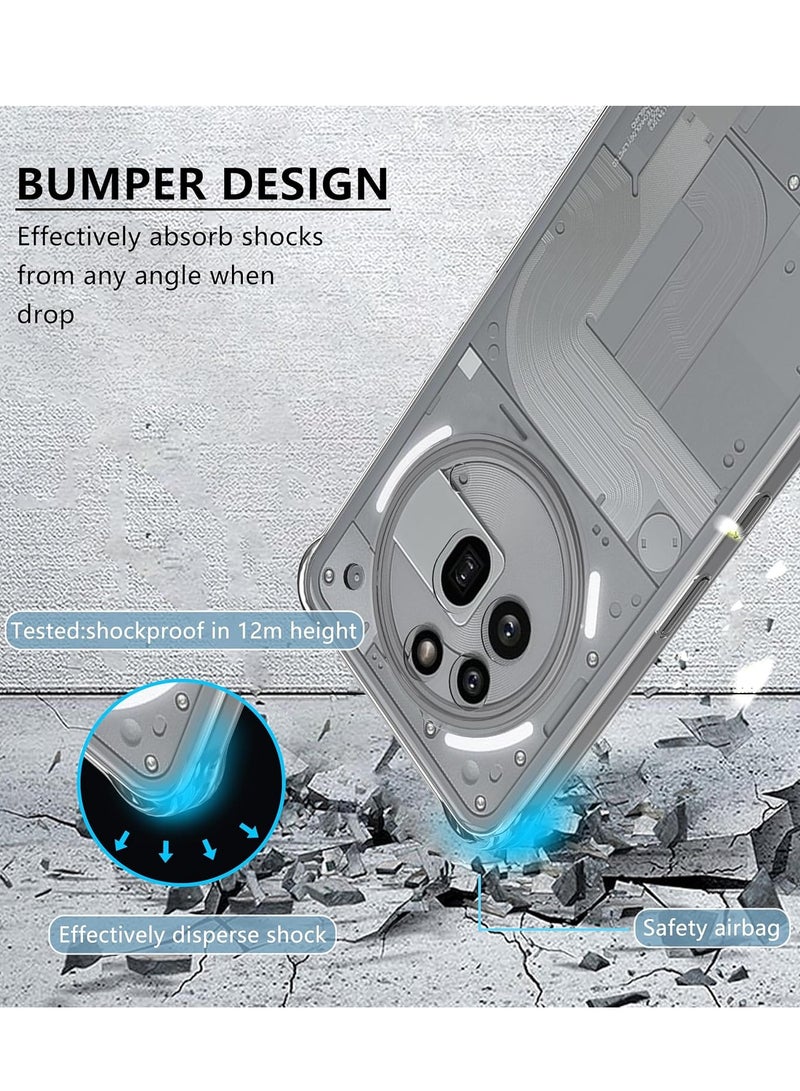 غطاء حماية لهاتف Nothing Phone 3a Pro مع واقي زاوية معزز لحماية الكاميرا، غطاء TPU مرن مقاوم للصدمات ومناسب لهاتف Nothing Phone 3a Pro - Image 5