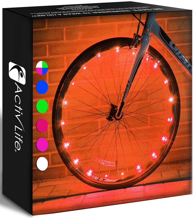 Activ Life LED Bike Wheel Lights with Batteries Included, Get 100% Brighter and Visible from All Angles for Ultimate Safety & Style (1 Tire Pack, Orange) - Image 4