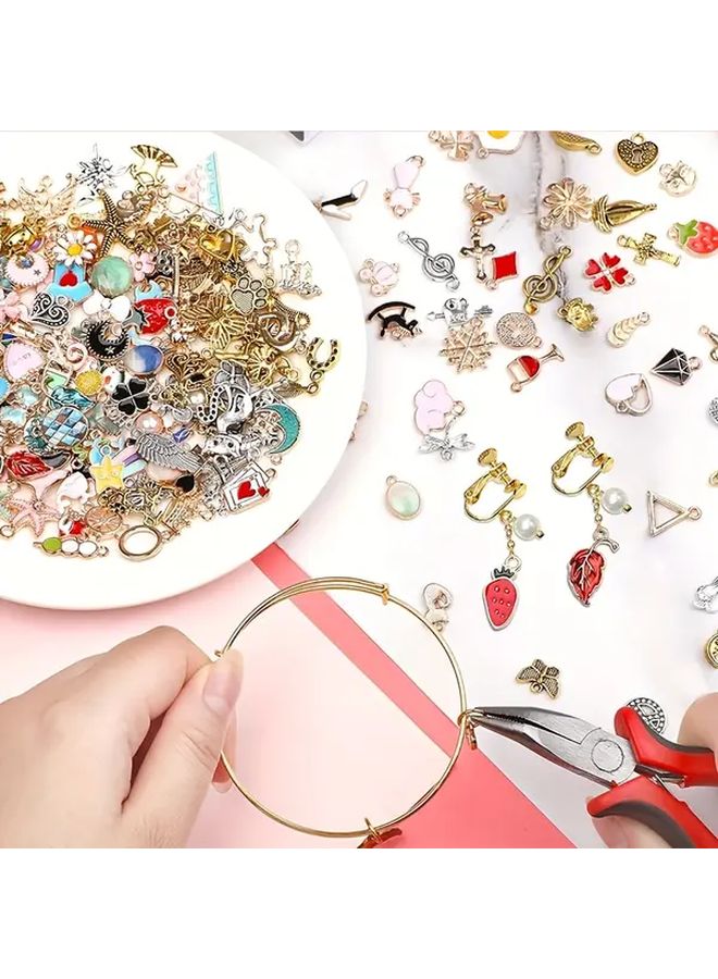 50 قطعة مختلطة من قلادات المينا الذهبية والفضية لإمدادات حرف صنع المجوهرات DIY - Image 3