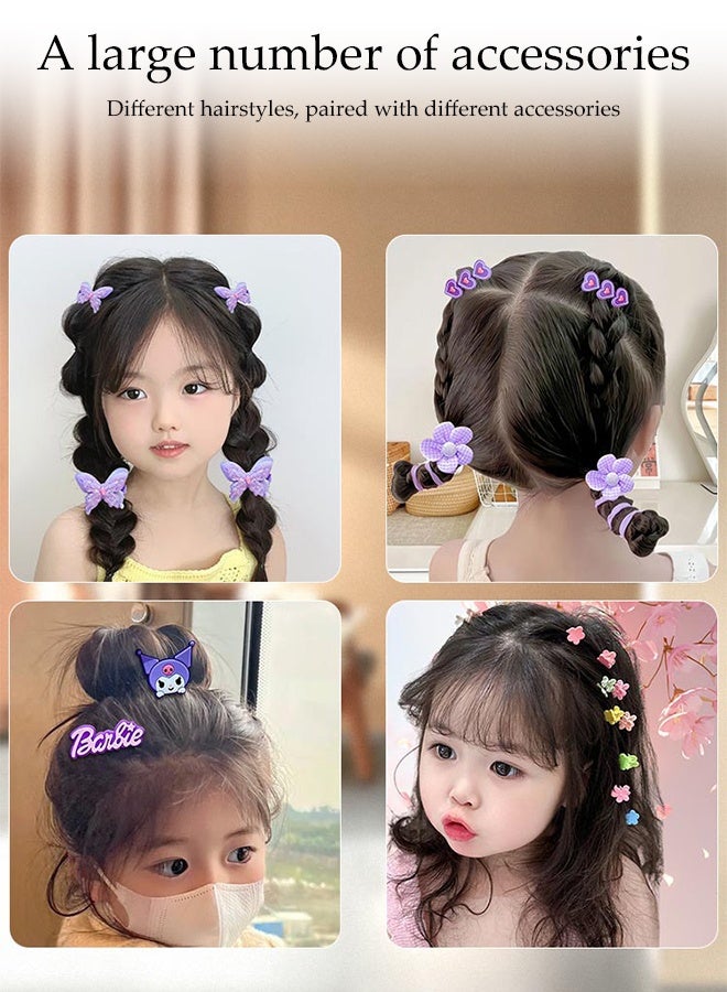 DUNISO Girls Hair Accessories Set with Gift Box，Cute Hairpin Jewelry Storage Case with Rings, Hair Ties, Hair Clips, Hair Elastic Bands,Hair Accessories Gift，Birthday Gift for Girls - Image 4