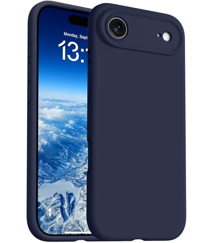 OTOFLY Magnetic for iPhone 17 Air Case,Compatible with Magsafe,Classic Liquid Silicone Mobile Phone Case,Integrated Camera Control Button,Anti-Scratch Microfiber Lining, Midnight Blue - Image 1