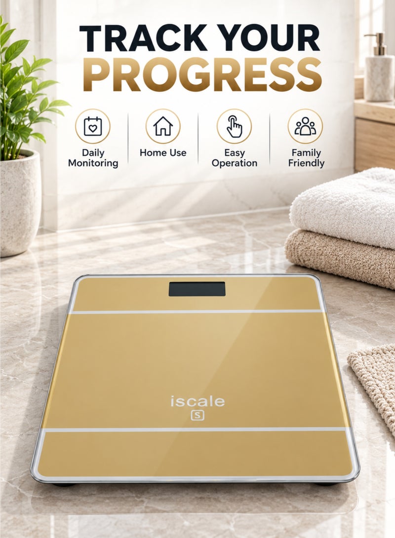 Digital Bathroom Weighing Scale 180KG LCD Display Tempered Glass Body Weight Scale with Auto On/Off Kg/Lb - Image 3
