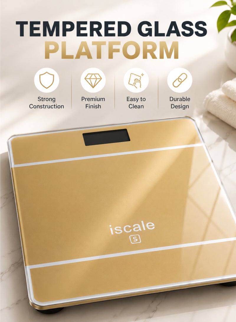 Digital Bathroom Weighing Scale 180KG LCD Display Tempered Glass Body Weight Scale with Auto On/Off Kg/Lb - Image 5