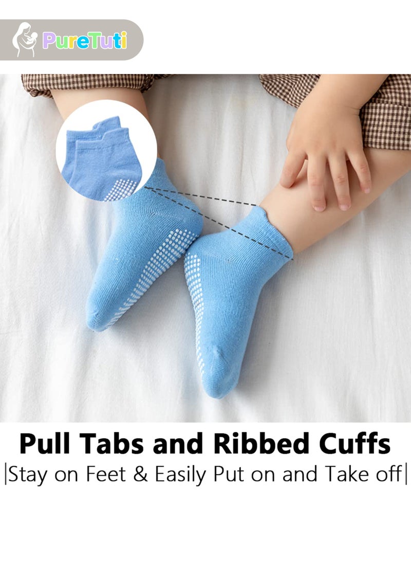 PureTuti Toddler Socks for Boys and Girls - Non Slip Baby Socks - Breathable Low Cut Anti Skid for Kids - Image 4