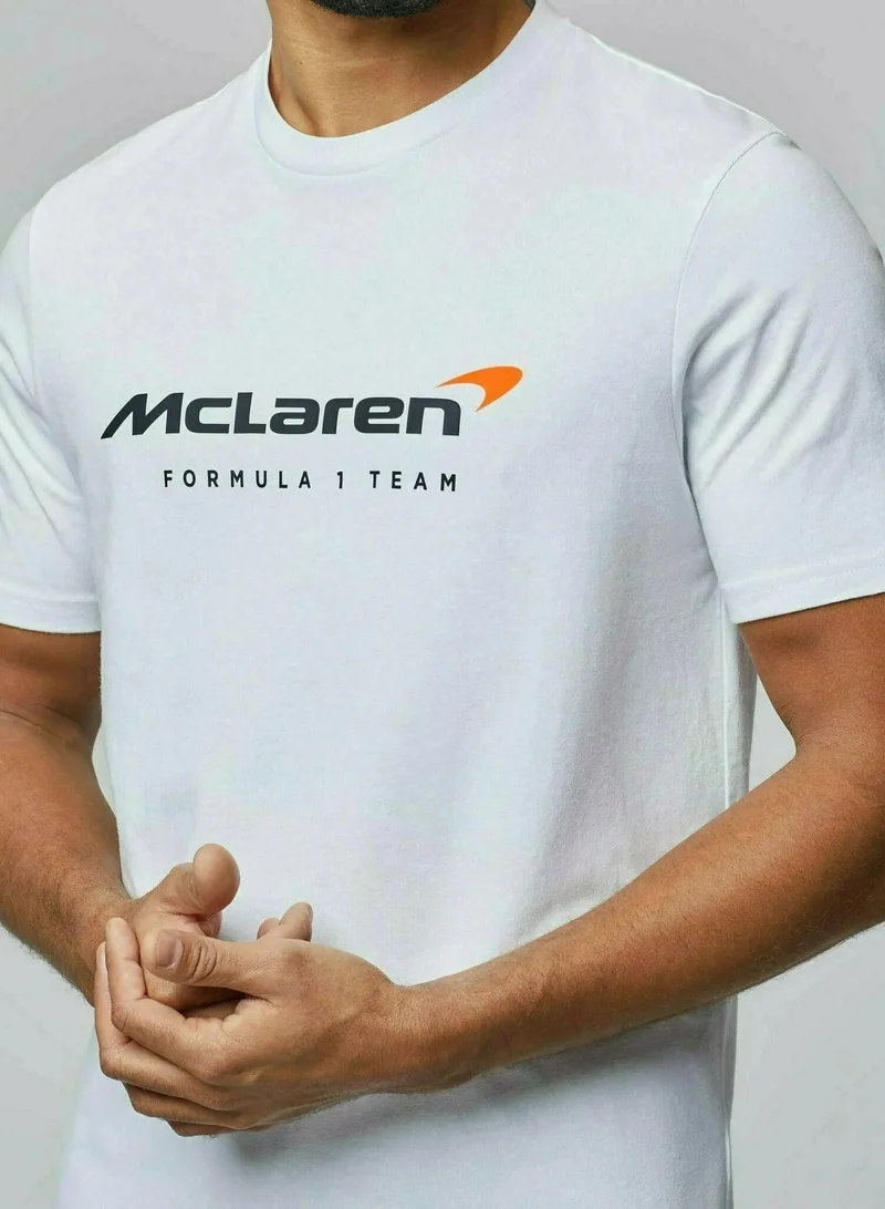Mclaren WHITE Mclaren Mens Team Core Essentials T-Shirt for Men | Best Price UAE