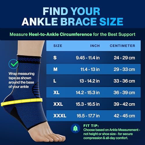 Modvel Foot & Ankle Brace Socks for Sprained Ankle Compression Sleeve - Plantar Fasciitis Relief Brace, Foot Support for pain Women & Men - Tendonitis & Arthritis Feet Sleeve, Stabilizing Ankles Wrap - Image 3