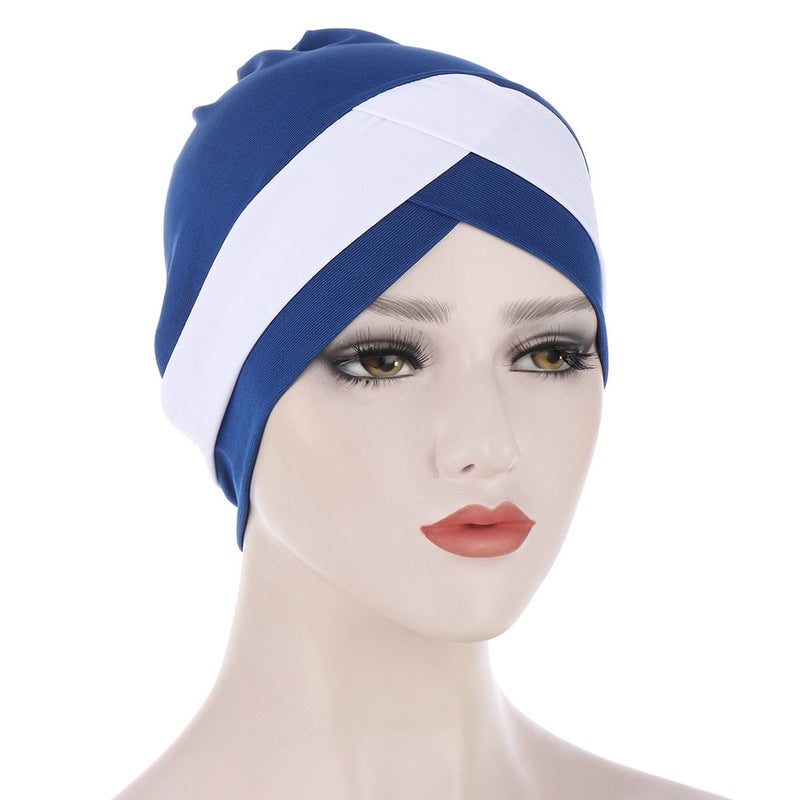 Rhinestone Floral Turban Hat Women Indian Cap Polyester - Image 4