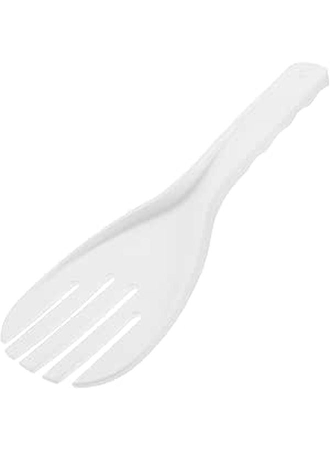 Thickened White Plastic Rice Spoon Set 2 Pcs Sturdy Non Stick Kitchen Utensil - Image 1