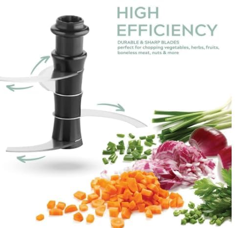 AVMPHD Square Push Chopper Hand Push Chopper 900 ML with 4 Stainless Steel Blades Vegetable Fruit Chopper 1 - Image 4