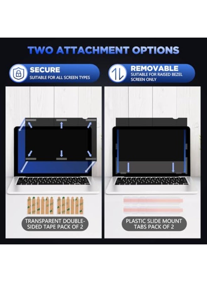Bukela 14" Laptop Privacy Screen Protector, Anti-Spy/Glare Film for 14 inch Widescreen Notebook Laptop with 16:9 Aspect Ratio (Width x Height:310mmx174mm) - Image 5