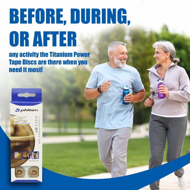 Phiten Power Tape Discs - Round Disc Shaped Water-Resistant Athletic Tape for Muscle, Knee, Elbow, Shoulder, and Joint Support - Professional Sports Therapeutic Athletic Tape - 70 Pieces - Image 4