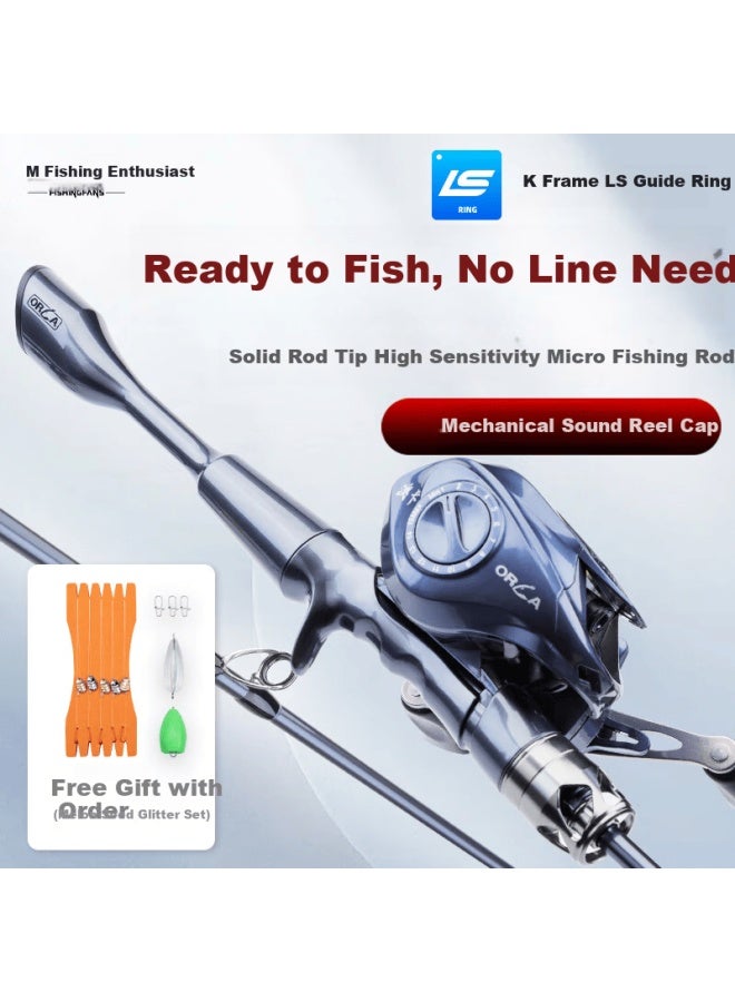 Fishingfans Xingsu Ultra-light Micro Mouth Rod Ul Ultra-soft Stream Rod 1.83m Gun Handle Water Drop Reel Right-handed Set - Image 1