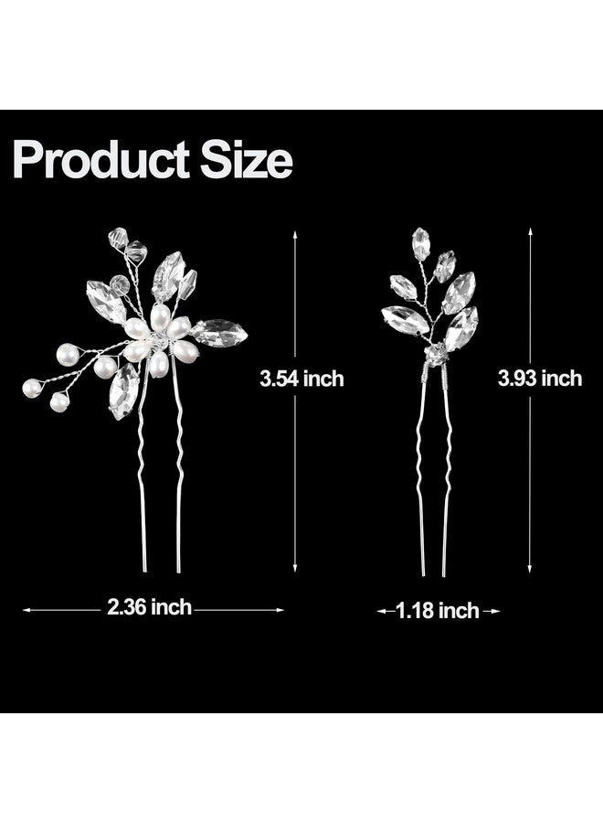 لابوهي 5 قطع دبابيس شعر العروس من أحجار الراين إكسسوارات الشعر للنساء قطعة شعر زفاف كريستالية للعروس والنساء والفتيات ووصيفات العروس - Image 4