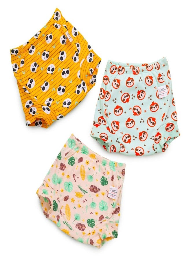 SuperBottoms Padded Underwear For Growing Babies/Toddlers | With 3 Layers Of Cotton Padding & Super DryFeel Layer| Pull-Up For Potty Training & Diaper-Free Time(Jungle Jam,Size:3,Pack of 12) - Image 2
