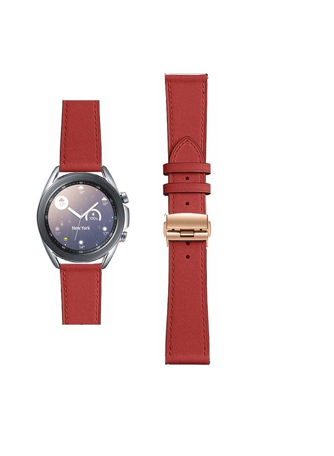 Perfii Replacement Band For Samsung Galaxy Watch3 Camellia Red - Image 1