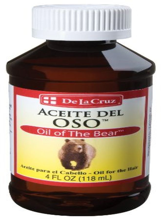 De La Cruz زيت الدب / زيت الشعر اللامع من Aceite Del Oso، بدون ألوان صناعية، صنع في الولايات المتحدة الأمريكية، 4 أونصة سائلة. - Image 1