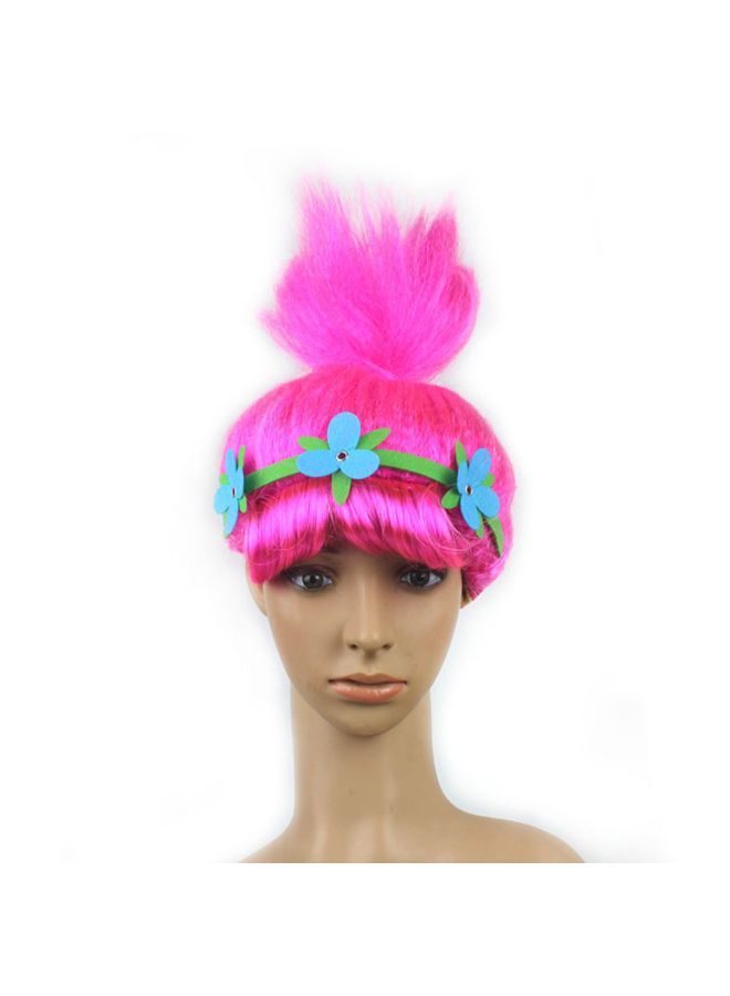 NIBEMINENT Cosplay Party Disco Afro Masquerade Funny Hair Wig Hot Pink 10x5x10cm - Image 3