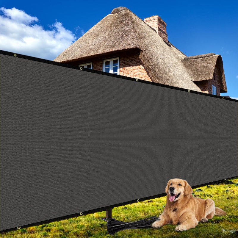Shade&Beyond 4' X 50' Fence Privacy Screen Heavy Duty 170 GSM Fencing Mesh Shade Net Cover for Wall Garden Back Yard Outdoor Home Decoration, Dark Gray - Image 1