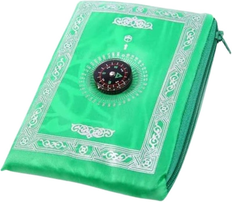 Home Smart Portable Prayer Mat Mini Waterproof Portable Prayer Rug with bag for Travel and Outdoor Prayer (Parrot Green) - Image 1