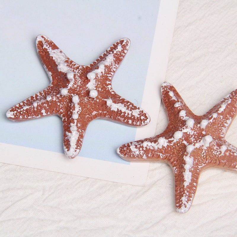 Large Realistic Shell and Starfish Resin Craft Accessories DIY Fridge Magnets Hair Clips Shoe Decorations
