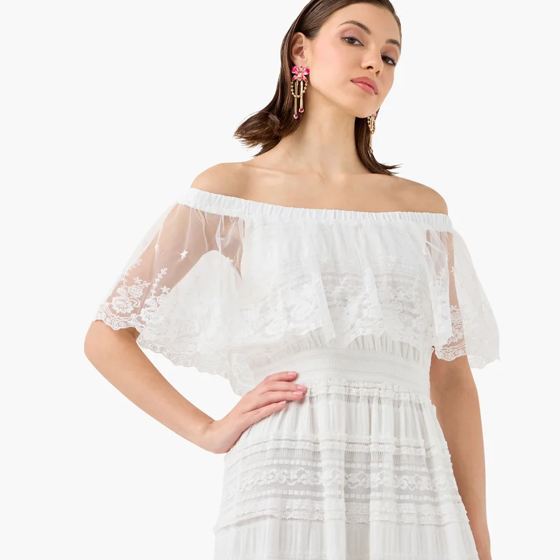 2Xtremz Lace Off-Shoulder Dress