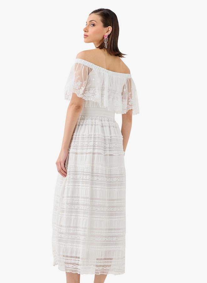 2Xtremz Embroidered Off Shoulder Dress - Image 3