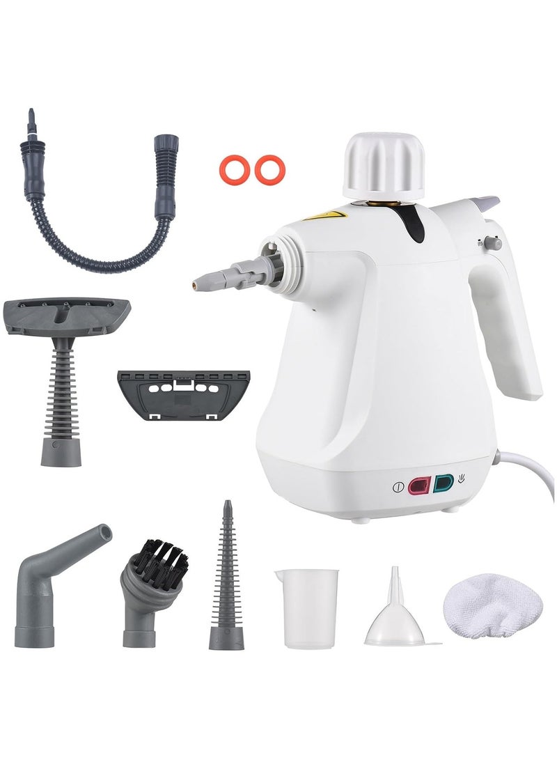 ارواق جهاز تنظيف السجاد بالبخار المضغوط المحمول، جهاز بخار محمول مع 10 قطع من الملحقات، جهاز بخار متعدد الأغراض للاستخدام المنزلي، جهاز بخار لتنظيف الأرضيات والسيارة - Image 1