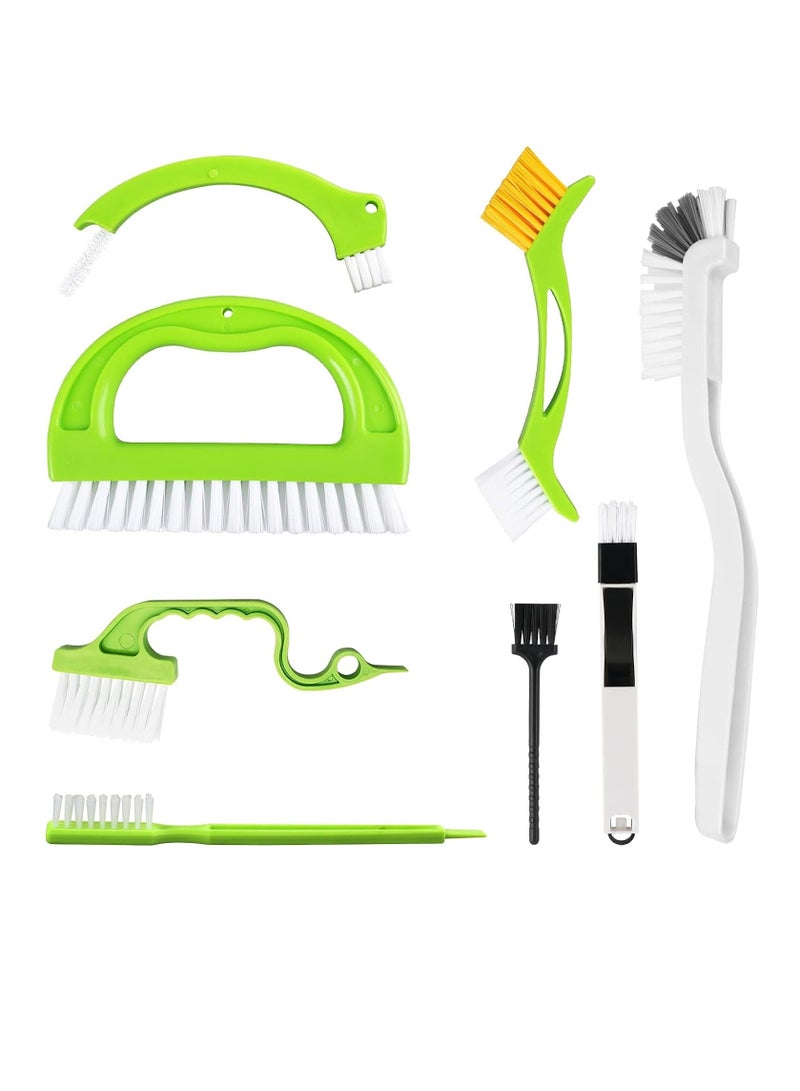Hihonor 8 Pack Grout Cleaner Brush, Hand-held Groove Gap Cleaning Tools Tile Joint Scrub Brush to Deep Clean, Household Cleaning Brushes for Window Door Track, Stove Tops, Kitchen, Floor Lines - Image 1