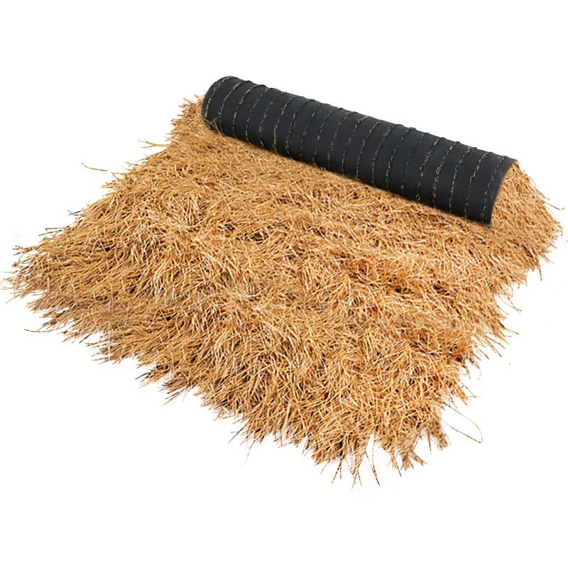 XLX TURF Synthetic Thatch Grass Roof for Western Party Decor Tiki Bar - Fireproof Artificial Hay Straw Roll Barn Wedding DIY Crafts Birthday Background Garden Fence Patio - 15.74" x 4' - Image 1