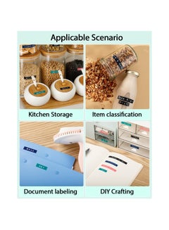 SYOSI Embossing Label Maker Machine, Portable Retro Embossed Label Maker Writer, Mini Embosser Label Maker with 6 Rolls Embossing Label Tapes for Home, Office DIY and Crafting Kitchen Storage(Green）  - Image 2