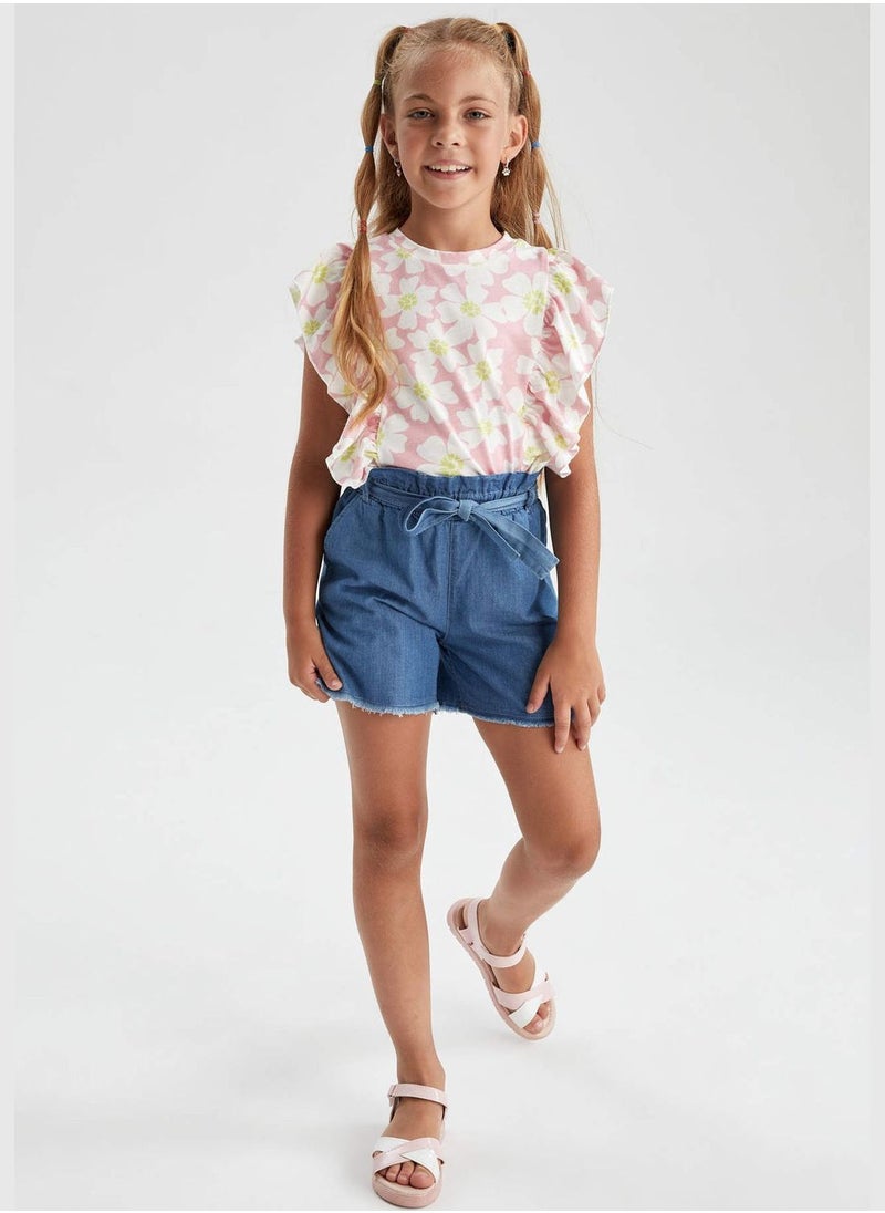 DeFacto - Paperbag Fit High Waisted Denim Shorts - Image 1