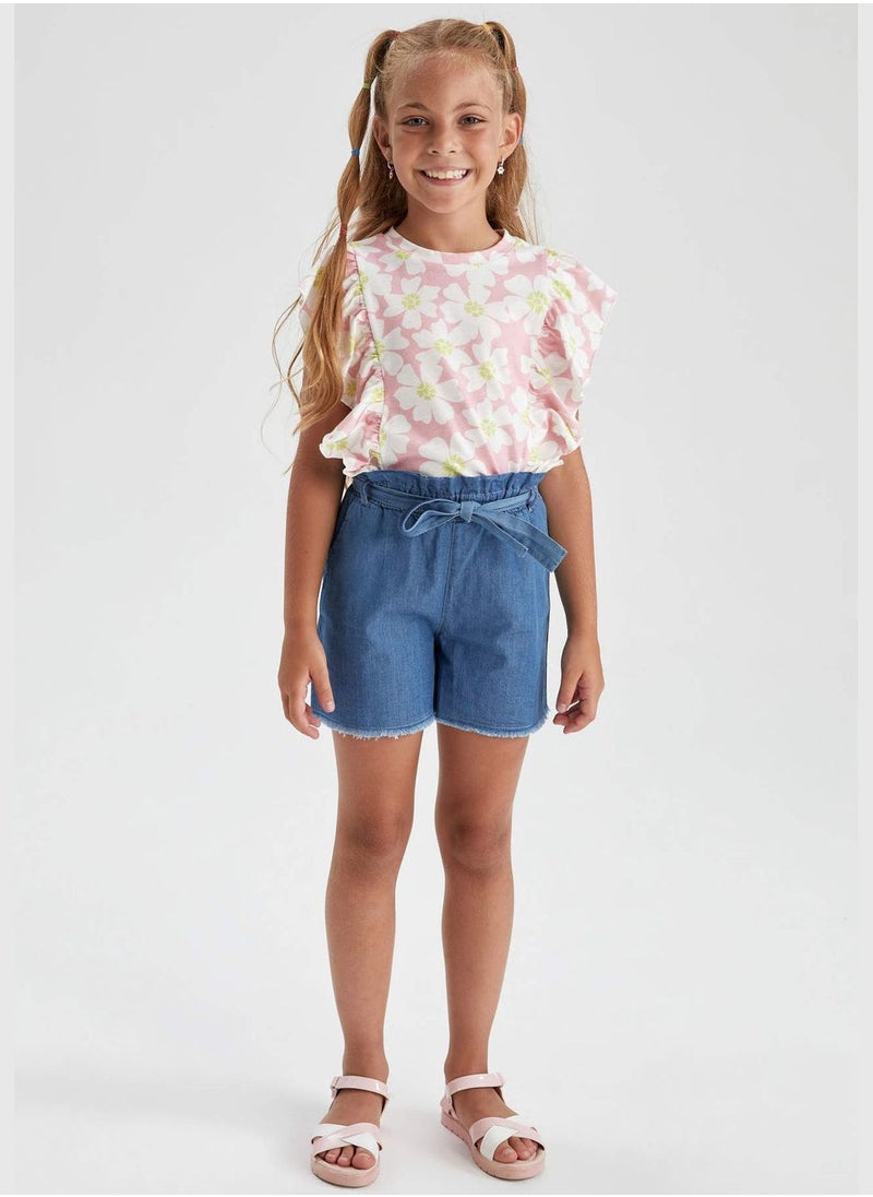 DeFacto - Paperbag Fit High Waisted Denim Shorts - Image 1