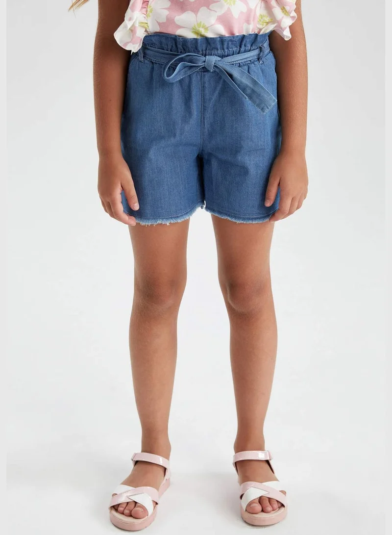 DeFacto Paperbag Fit High Waisted Denim Shorts