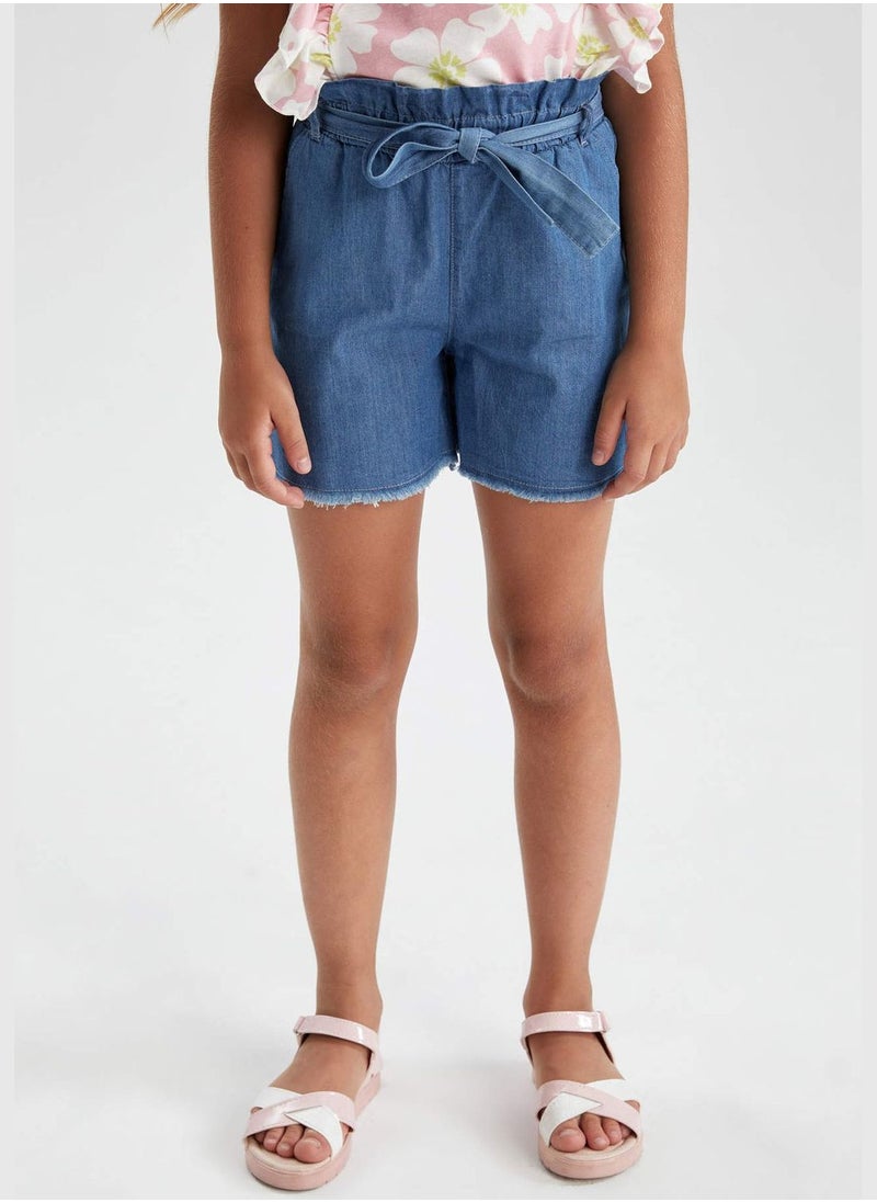 DeFacto - Paperbag Fit High Waisted Denim Shorts - Image 1