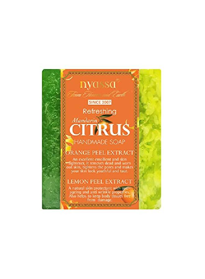 Nyassa Luxurious Mandarin Citus Handmade l Bathing Soap | Orange & Lemon Peel Extract | All Skin Type 150gm - Image 2