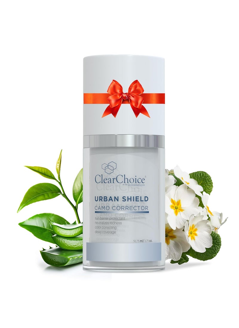 clear choice Clear Choice Urban Shield Cream Gel  Neutralizes Redness Color Correcting for Rosacea  Acne Zinc Oxide Sun Barrier Antioxidant Protection Lightweight Dewy Coverage17oz 