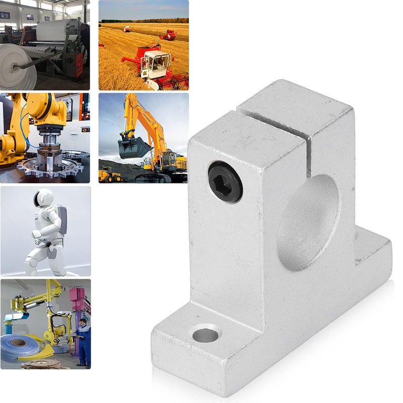 Aluminum Alloy Linear Rail Support for 25mm Rod Shaft, Vertical SK25 Guide Rail Bracket, Compatible with Electronic Equipment Drive Shafts and Struts, 4 Pieces - Image 4