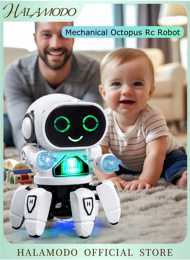 HALAMODO Mechanical Octopus Rc Robot with Colourful Led Light And Music Interactive A/I Capable Robot Remote Control Robot Toy Learning Toys for Kids  - Image 1