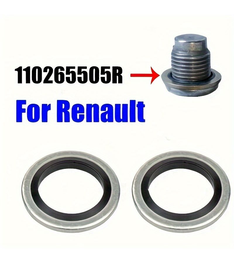 10 Pcs Car Oil Sump Drain Plug Sealing Washer Ring Compatible With Renault Clio Duster Espace Fluence Logan Megane Avantime Dokker - Image 2