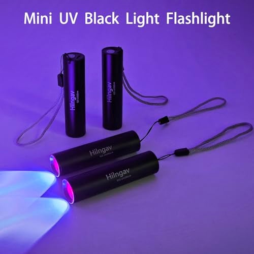 Hilngav 4 Pack Rechargeable Black Flashlight Small UV Black Flash Light 395 NM, Mini Blacklight Flashlights USB C Charging LED Handheld Torch for Pet Dog Urine Resin Curing Fluorescent Agent Stains Detection - Image 5