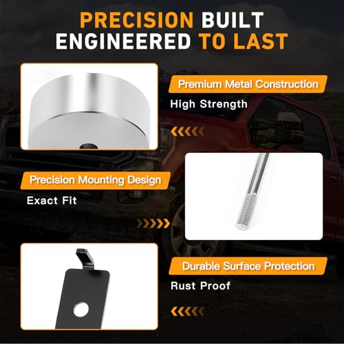 Kozlira 6723210 25 Lift AutoLeveling Headlight Bracket Kit Fit for 2023UP F250F350F450 Ford Super Duty Trucks Equipped with Onboard Scales Works with Leveling Kits up to a 25 Front Lift - Image 3