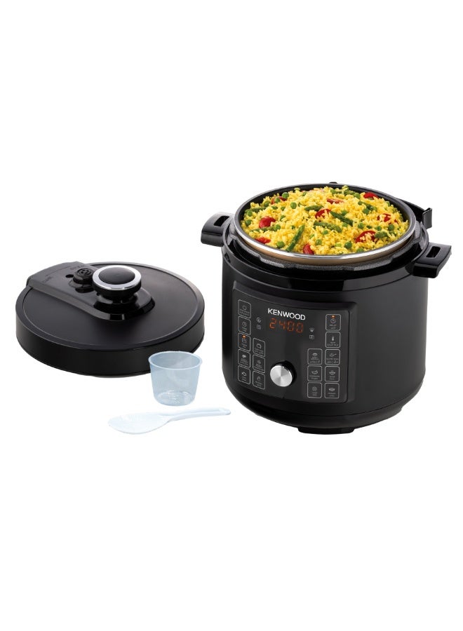 KENWOOD Electric Pressure Cooker 6L Smart Steam Pot 16-in-1 Multifunctional Programmable Multicooker, Steamer, Rice Cooker, Slow Cooker, Saute Pot, Soup, Yogurt, Cake & More 6 L 1000 W PCM90.000BK Black - Image 5