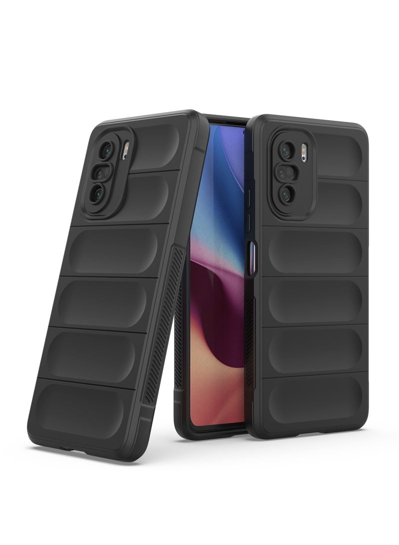 Phone case cover Magic Shield TPU + Silicone Shockproof Phone Case For Poco F3 (Black) - Image 3