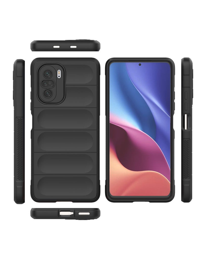 Phone case cover Magic Shield TPU + Silicone Shockproof Phone Case For Poco F3 (Black) - Image 4